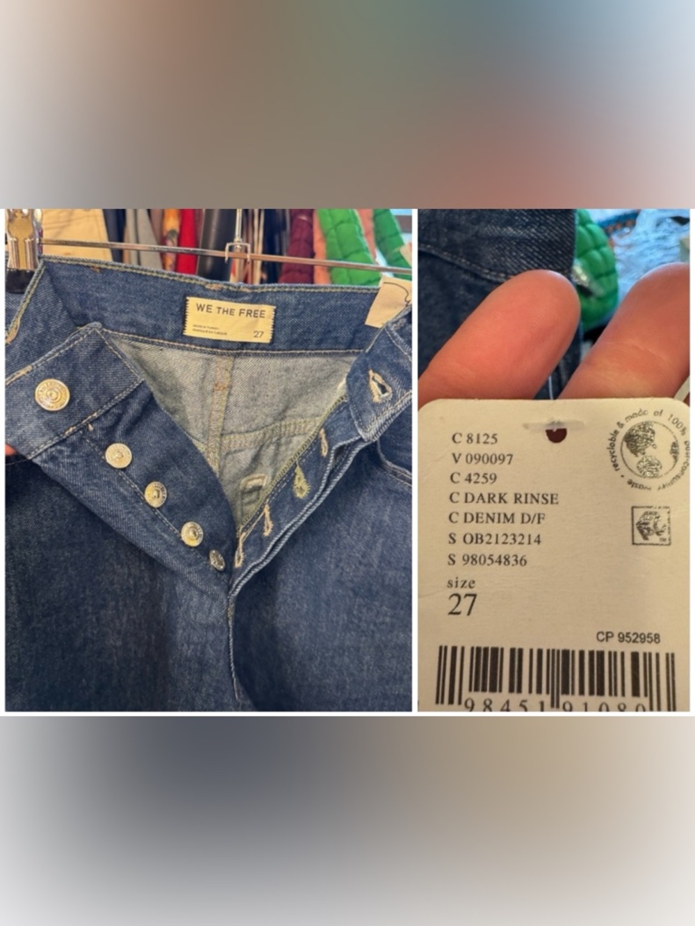 NWT Free People We The Free Montana Shorts dark rinse denim blue 25, 27, 29, 31 - Picture 12 of 14